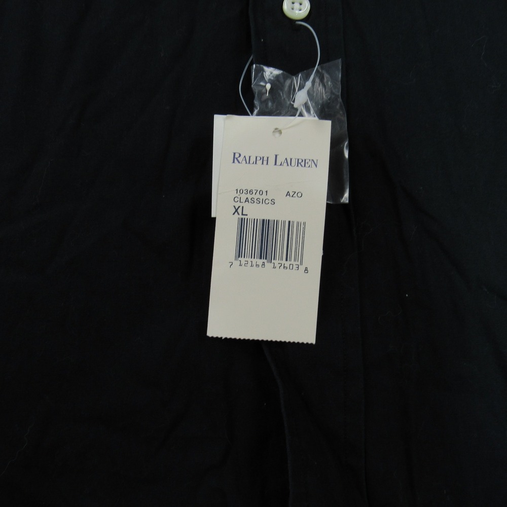 Ralph Lauren Blake Mens XL Black Short Sleeve Button Down Shirt Red Pony NWT - Picture 2 of 8